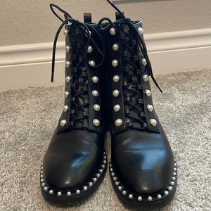 INC Women’s Black Pearl Combat Boots